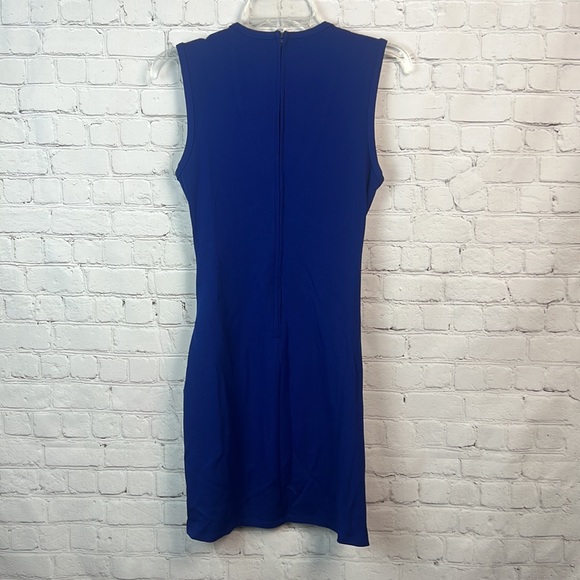 Crystal Doll Royal Blue Faux Wrap Dress Juniors Size7 - Picture 5 of 5